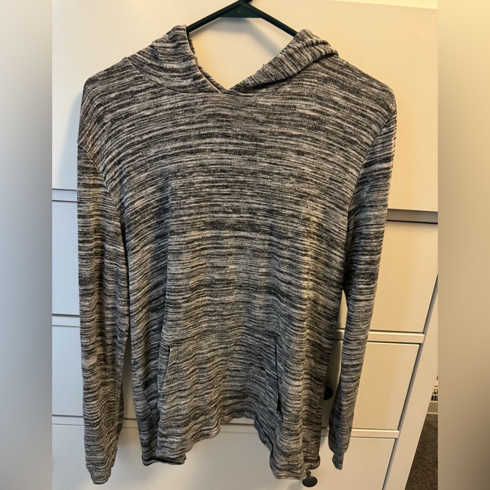 Gray Hooded Women's Top.